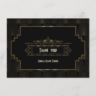 Glam Art Deco Great Gatsby Huwelijk Bedankt