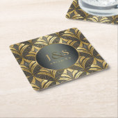 Glam Art Deco Patroon Bruiloft ID1033 Kartonnen Onderzetters (Schuin)