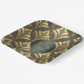 Glam Art Deco Patroon Bruiloft ID1033 Papieren Bordje (Gebogen)
