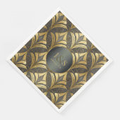 Glam Art Deco Patroon Bruiloft ID1033 Servet (Hoek)