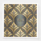 Glam Art Deco Patroon Bruiloft ID1033 Servet (Voorkant)