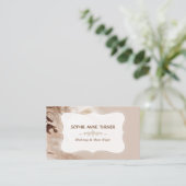Glam Aurum Marmer Geometrische Vorm Make-up Arties Visitekaartje (Staand voorkant)