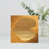 Glam Autumn Herfst Golden Copper Leaves Folie Kaart (Staand voorkant)