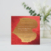 Glam Autumn Herfst Red Golden Leaves Vrijgezellenf Kaart (Staand voorkant)