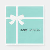 Glam Baby Blauwgroen blauw Persoonlijke Shower Par Servetten (Voorkant)