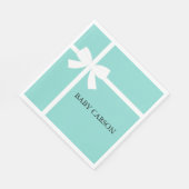 Glam Baby Blauwgroen blauw Persoonlijke Shower Par Servetten (Hoek)