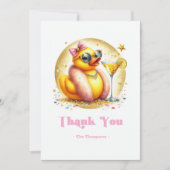 Glam Baby Duck Baby shower Bedankkaart (Voorkant)