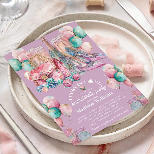 Glam Bachelorette Casino Party Kaart