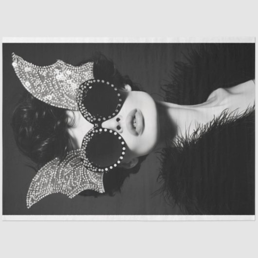  Glam Batwing Zonnebril Edgy DIY Decoupage Tissuepapier (Voorkant)