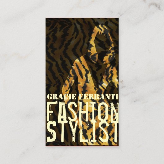 Glam Beauty GirlFashion Stylist Makeup Artist Visitekaartje (Voorkant)