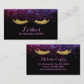 Glam Beauty Salon Make-up Artiest Lash Extensions Visitekaartje (Voorkant / Achterkant)