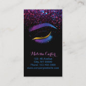 Glam Beauty Salon Make-up Artiest Lash Extensions Visitekaartje (Achterkant)