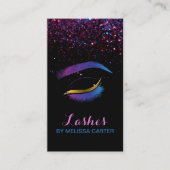 Glam Beauty Salon Make-up Artiest Lash Extensions Visitekaartje (Voorkant)