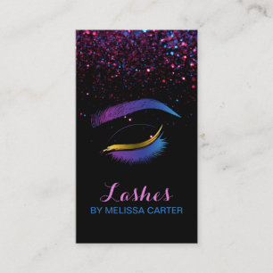 Glam Beauty Salon Make-up Artiest Lash Extensions Visitekaartje