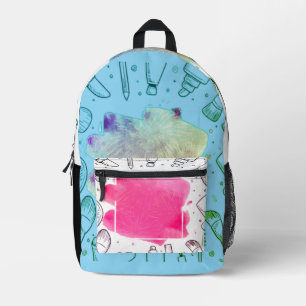 Glam Beauty: Unieke Make-up Ontwerp Tas" Bedrukte Rugzak