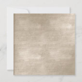 Glam Beige Ivory Velvet Vrijgezellenfeest Kaart (Achterkant)