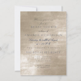 Glam Beige Ivory Velvet Vrijgezellenfeest Kaart