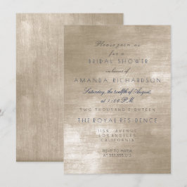 Glam Beige Ivory Velvet Vrijgezellenfeest Kaart