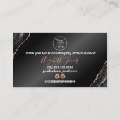 Glam Black Agate Hartelijk dank voor uw aankoop Visitekaartje (Achterkant)