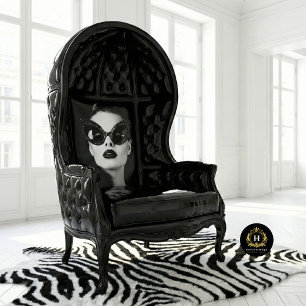  Glam Black & Crystal Cat-Eye Decoupage Tissuepapier