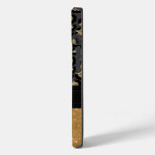 Glam Black en Gold Leopard Print Case-Mate iPhone Case (Achterkant / Links)