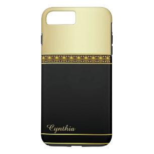 Glam Black en Gold Tone iPhone 7 Plus Hoesje
