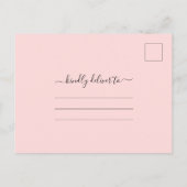 Glam Black en roze Quinceanera bewaren de datum Briefkaart (Achterkant)