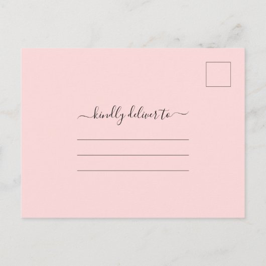 Glam Black en roze Quinceanera bewaren de datum Briefkaart (Achterkant)