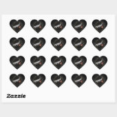 Glam Black en Silver Hart Sticker (Vel)