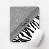 Glam Black en White Zebra Muismat (Met muis)