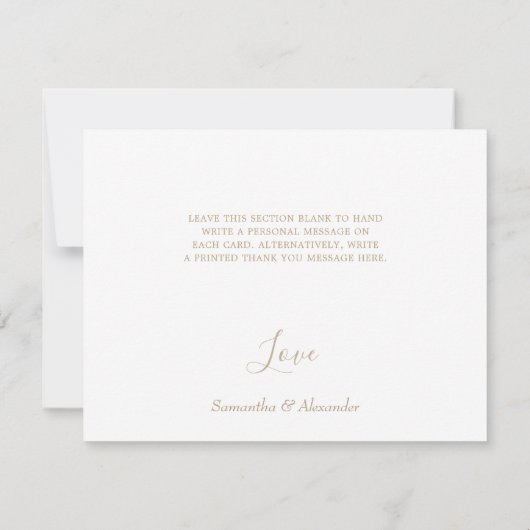 Glam Black Gold Glitter Weddenschap Hartelijk dank Bedankkaart (Achterkant)