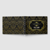 Glam Black & Gold Great Art Deco Wedding Gastenboek (Volledig)