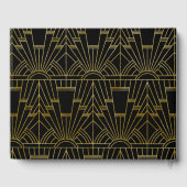 Glam Black & Gold Great Art Deco Wedding Gastenboek (Achterkant)