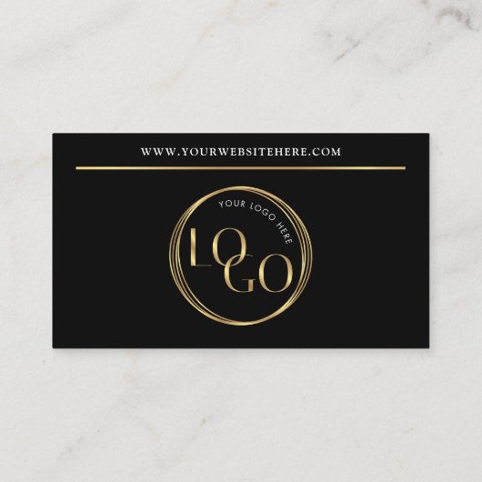 Glam Black & Gold Let's Get Social Media QR Code Visitekaartje (Achterkant)