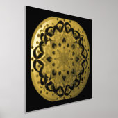 Glam Black Gold Mandala Illustratie Folie Afdrukken (Laagn)