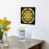 Glam Black Gold Mandala Illustratie Folie Afdrukken (Laag (Keuken))