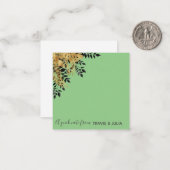 Glam Black & Gold Tropische bladeren Notitiekaartje (Voorkant / Achterkant in situ)