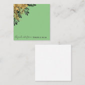 Glam Black & Gold Tropische bladeren Notitiekaartje (Voorkant / Achterkant)