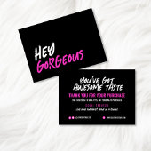 Glam Black Hot Pink Dank u kaart