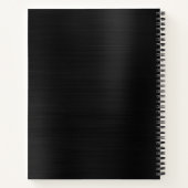 Glam Black Moon Phases Pastel Paars Monogram Name Notitieboek (Achterkant)