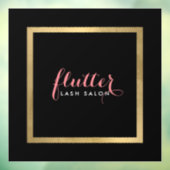 Glam Black Pink Gold Salon, Boetiek Raamsticker (Vel 3)