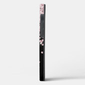 Glam Black Roos Gold Diamond Confetti Monogrammen Case-Mate iPhone Case (Achterkant / Links)