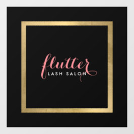 Glam Black Roze Gouden Salon, Boetiek Raamsticker