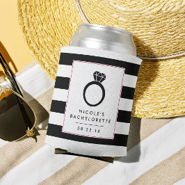 Glam Black Stripe | Vrijgezellenfeest Blikjeskoeler