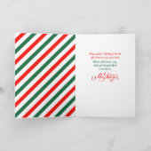 Glam Black Woman Feestelijke Stijlvolle Kerst Kaart (Binnen)