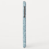 Glam Blauw Zilver Glitter Glinstering Monogram Naa Case-Mate iPhone Case (Achterkant/links)
