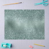 Glam Blauwgroen Aqua Pine Green Glitzy Glitter Tissuepapier (Craft)