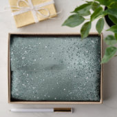 Glam Blauwgroen Aqua Pine Green Glitzy Glitter Tissuepapier (Geschenk)
