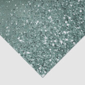 Glam Blauwgroen Aqua Pine Green Glitzy Glitter Tissuepapier (Detail)