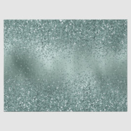 Glam Blauwgroen Aqua Pine Green Glitzy Glitter Tissuepapier